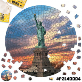 Дерев'яні пазли Wortex Woods Статуя Свободи 40х40 см 316 елементи амеби PZL40004M