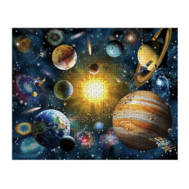 Дерев'яні пазли Wortex Woods Сонячна Система 30х40 см 256 елементи лабіринт PZL21005M