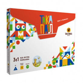 Пазли для дітей "Котик" Така Мака 960186 (200001-UA) з розмальовкою