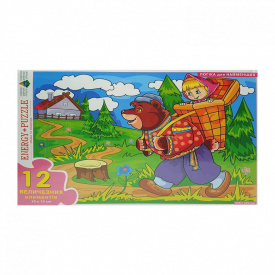 Пазли "Маша і ведмідь" Энергия плюс 12 ел. в кор. 82067
