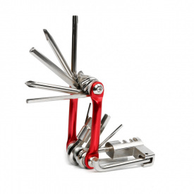 Мультитул карманный набор инструментов для велосипеда West Biking 0719007 10 в 1 8.5*5 см Red (5104-40484)