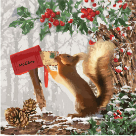 Картина за номерами. Маленьке білченя 40*40 KHO4095