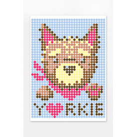 Картина за номерами стікерами в тубусі Умняшка Йорк 33х48см 1200 стікерів 1791