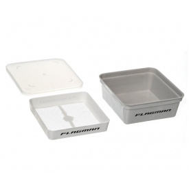 Коробка для наживки Flagman (сито, кришка) 12x12 см GREY (MMI0025)