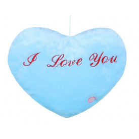 Подушка-нічник ARG Сердце з підсвіткою 36x30 см блакитна