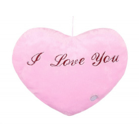 Подушка-нічник ARG Сердце з підсвіткою 36x30 см рожеве