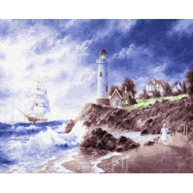 Картина за номерами BrushMe "Маяк на острові" 40х50 см BS22601