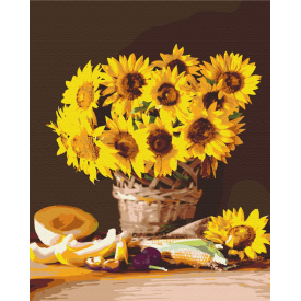 Картина за номерами BrushMe "Яскраві соняшники" 40х50см BS52732