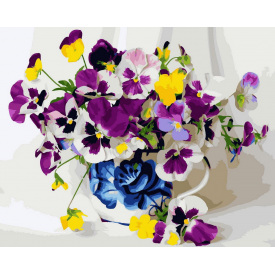 Картина за номерами BrushMe "Фіалки" 40х50см BS29810