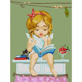 Картина за номерами Ідейка "Улюблена книга" 30х40 см KHO2396