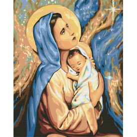 Картина за номерами BrushMe "Марія та Ісус" 40х50см BS24165