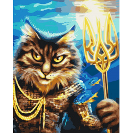 Картина за номерами BrushMe серії Патріот "Котик український Нептун" ©Маріанна Пащук 40х50см BS53123