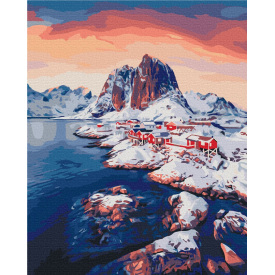 Картина за номерами BrushMe "Світанок на Лофотенських островах" 40х50см BS52770