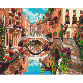 Картина за номерами BrushMe "Міст через канал" 40х50см BS23161