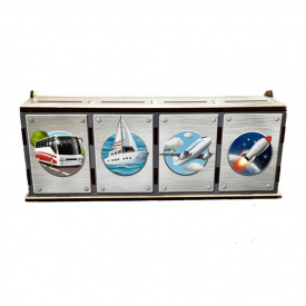 Настільна розвиваюча гра "Види транспорту" Ubumblebees ПСФ109 PSF109 комодик-сортер