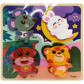 Дерев'яні пазли-вкладиші Bambi 58570 Щур