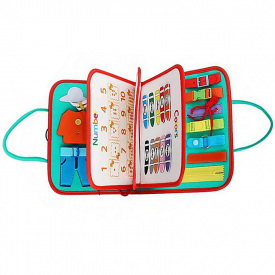 Дитяча розвиваюча сумочка Lesko 545L Light Blue бізіборд монтесори-іграшка для малюків моторику та сенсорику