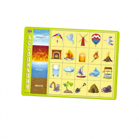 Дерев'яний пазл-вкладиш "Асоціації – стихії" Ubumblebees ПСФ099 PSF099 20 плашок