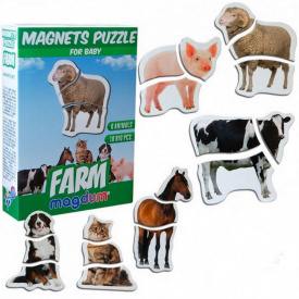 Магнітні пазли "Ферма" Magdum ML4031-19 EN