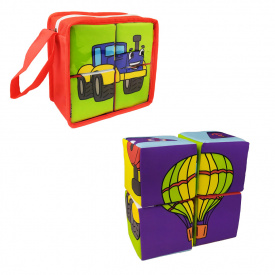 Набір м'яко набивних кубиків "Конструктор Транспорт" Macik МС 090501-01