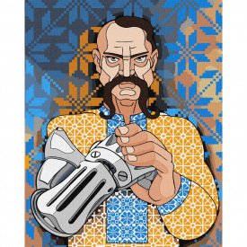 Картина за номерами Український кіборг mosyakart Идейка KHO2594 40х50 см