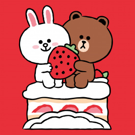 Картина за номерами Santi Лайн Френдс Коні Браун та полуничний тортик 25х25 см Різнокольоровий (955035)