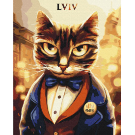 Картина за номерами BrushMe серії Патріот "Котик Мер" Маріанна Пащук 40х50см BS53424