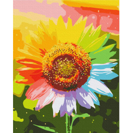 Картина за номерами Brushme Райдужний соняшник 40х50 см Різнокольоровий BS225