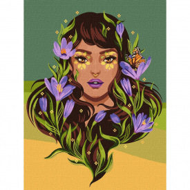 Картина за номерами Весняна красуня pollypop92 Идейка KHO2562 30х40 см