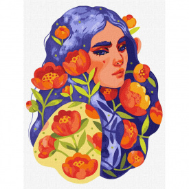 Картина за номерами Синьоока весна Идейка KHO2661 30х40 см