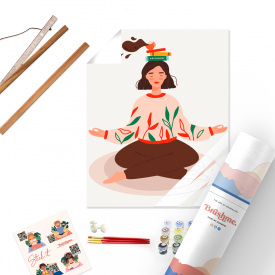 Картина за номерами у тубусі BrushMe Dzen "Час для медитації" 40х50см BST1004