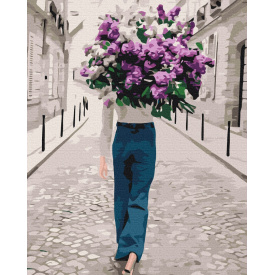 Картина за номерами Brushme Бузкова прогулянка 40х50 см Різнокольоровий BS39505