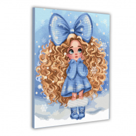 Картина за номерами з алмазною мозаїкою Santi Дівчинка з бантом 40х50 см Різнокольоровий (954998)