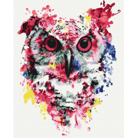 Картина за номерами Brushme XL Сова у фарбах 48х60 см Різнокольоровий BS26136L