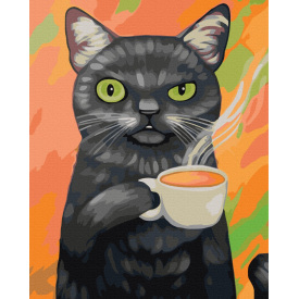 Картина за номерами BrushMe "Котик у понеділок" 40х50см BS52178