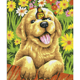 Картина за номерами BrushMe "Радісне щеня" 40х50см BS51702