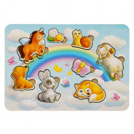 Дерев'яний пазл-вкладиш "Звірі-2" Ubumblebees ПСФ049 PSF049 8 елементів