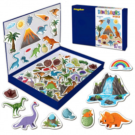 Набір магнітів Світ динозаврів Велика магнітна історія Magdum ML4032-04 EN 67 магнітів