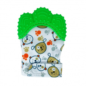 Прорізувач-рукавичка "Лапка" Mega Zayka MGZ-0412 (Green) на липучці