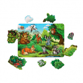 Дерев'яний сортер-пазл "А де ж звірі?" Ubumblebees ПСФ002 PSF002 серія "ліс"