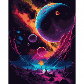 Картина за номерами Santi Фантазійний космос 40х50 см Різнокольоровий (955046)