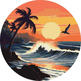 Картина за номерами Чудова стихія Идейка KHO-R1001 діаметр 39 см