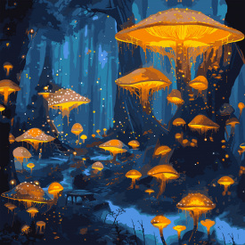 Картина за номерами Santi Казковий ліс 40х40 см Різнокольоровий (955064)