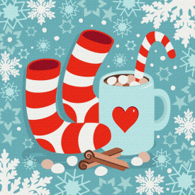 Картина за номерами BrushMe "Нумо зимувати" 40х50см SBS0005