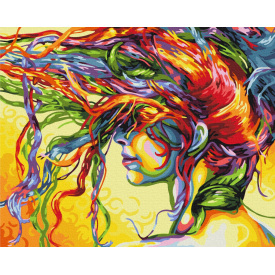 Картина за номерами Brushme XL Дівчина 48х60 см Різнокольоровий BS28421L
