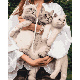 Картина за номерами BrushMe "Улюблені муркотики" 40х50см BS52508