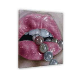 Картина за номерами з алмазною мозаїкою Santi Солодкі вуста 40x40 см (954999)