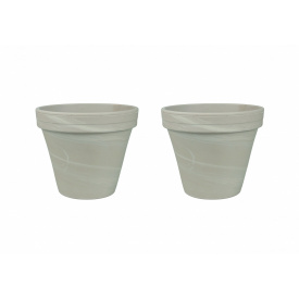 Горщики керамічні 2 шт Spang Гладкий h 10*d11*v 0.5 граніт (000006492)