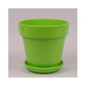 Горщик керамічний Наперсток Flora глянець лайм 0.6л. (SKL0378)