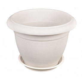 Квітковий горщик ГОСПОДАР "РИМ" Ø28 см білий 92-8027